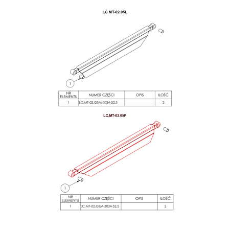Laga ładowacz MT 02 PRAWA